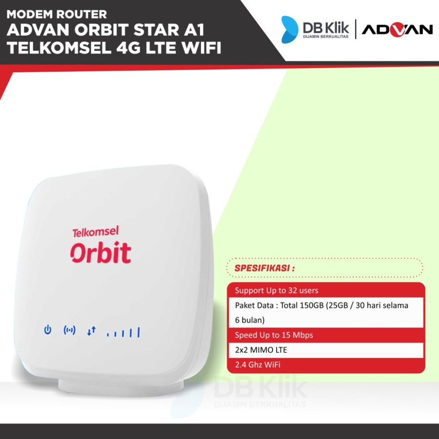 Modem Router Advan Orbit Star A1 Telkomsel 4G LTE Wifi