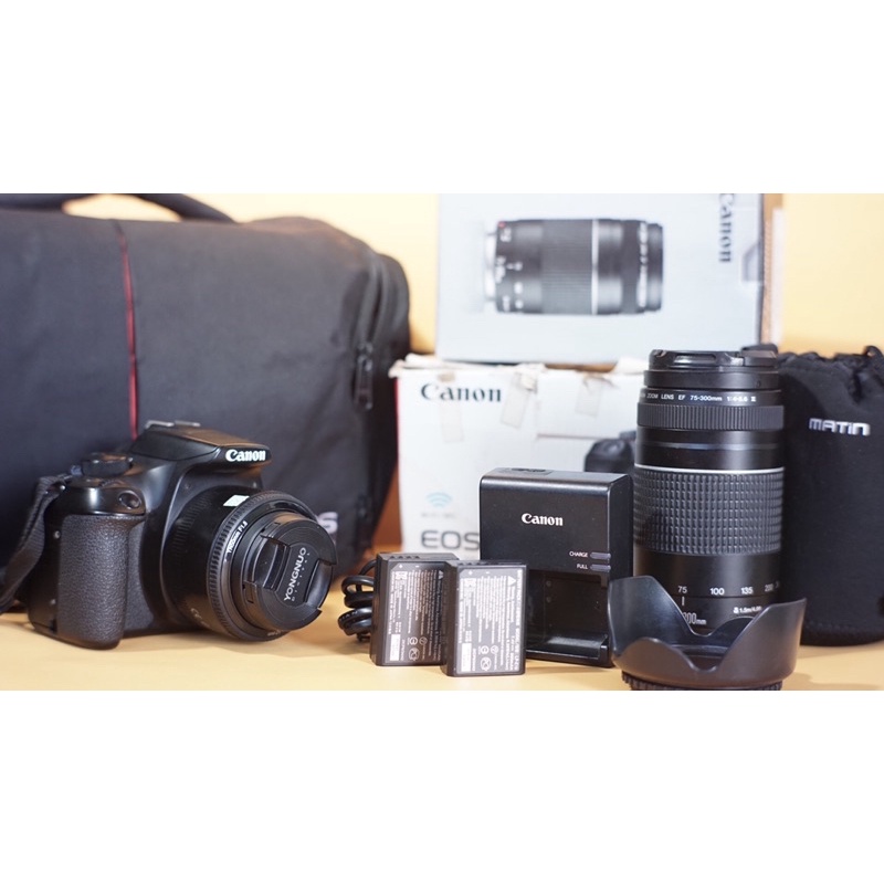 Camera DSLR Cannon 1300D Second 2 Lensa