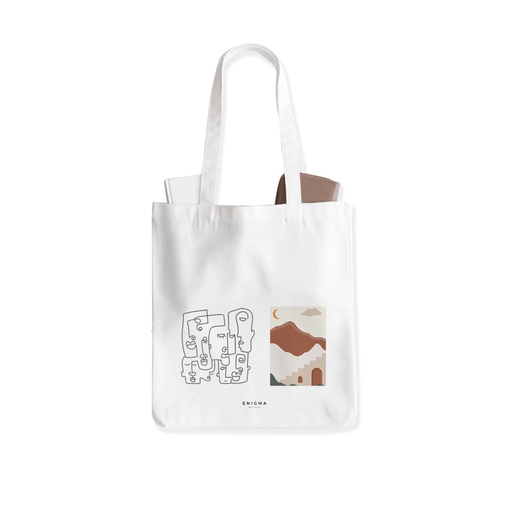 TERBARU TOTEBAG KANVAS AESTHETICS ORIGINAL ENIGMA OFFICIAL TOTEBAG WANITA TAS TOTE BAG