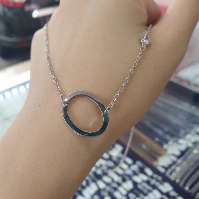 Liontin huruf O silver 925 lapis emas + kalung