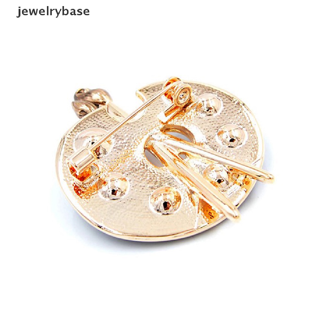 [jewelrybase] Draw Palette Brooch Creative Rhinestone Pins And Brooches Women And Men Pin 2 Co Boutique