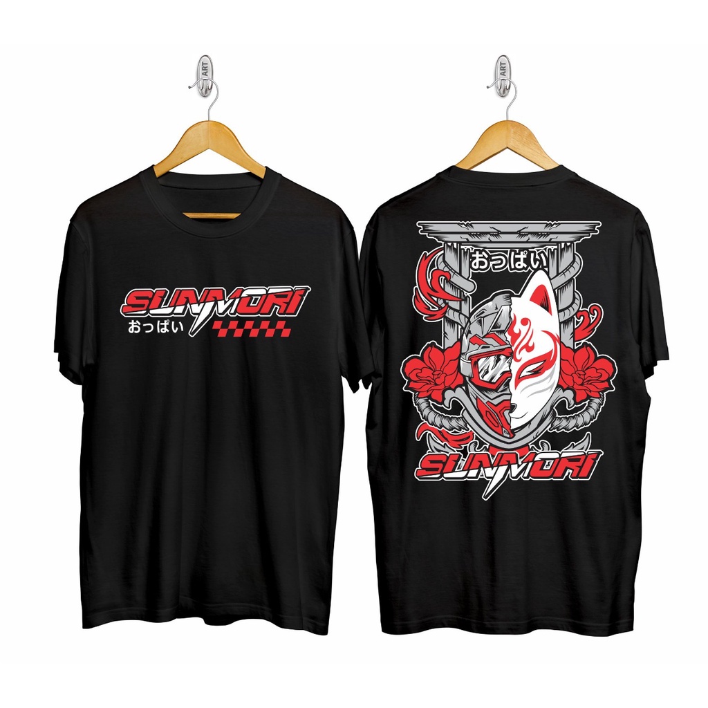 Kaos murah Kaos distro murah baju  distro pria t-shirt murah combed30s SUMIRO RACING HITAM