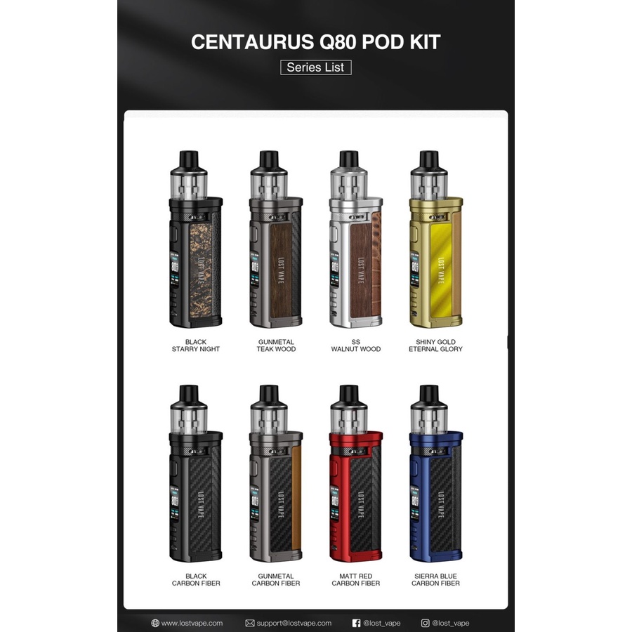 LOSTVAPE AUTHENTIC NEW CENTAURUS Q80 POD MOD DEVICE