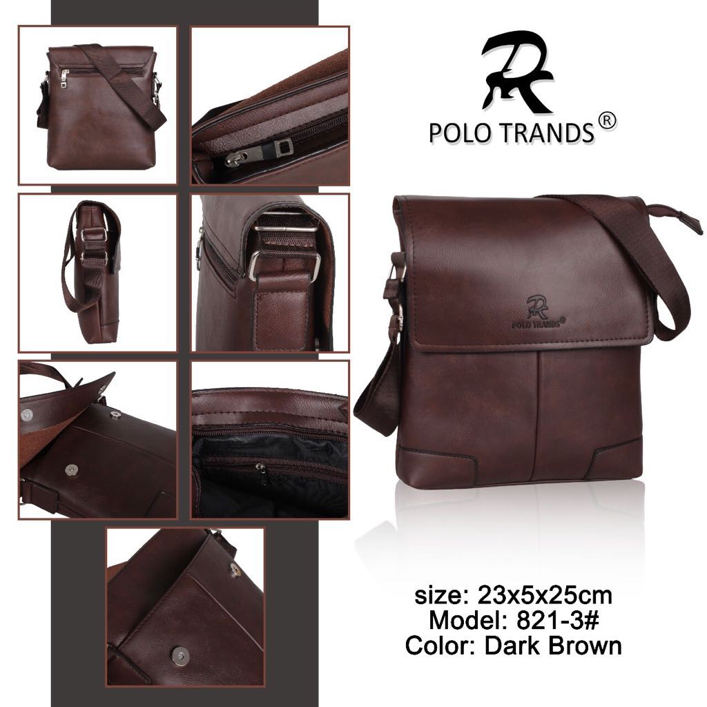 Tas POLO TRANDS 821-3 cowok tas fashion cowok tas kulit cowok tas selempang cowok new bag