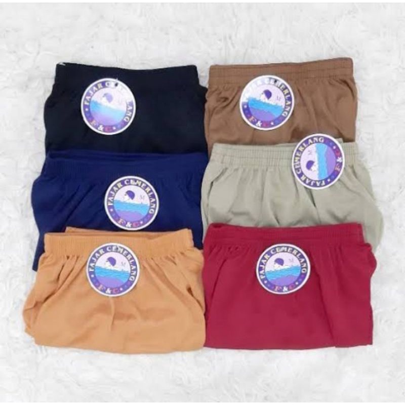 3 PCS CELANA SHORT / CELANA PENDEK FAJAR CEMERLANG / CELANA KETAT WANITA