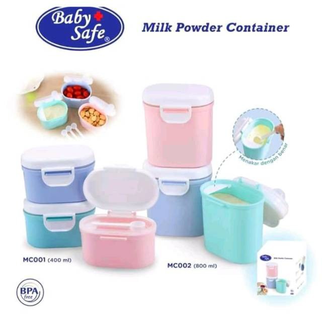 ♥BabyYank♥ BABY SAFE MILK POWDER CONTAINER MC001 MC002 - MILK COMPARTMENT 400ML 800ML - TEMPAT SUSU FORMULA