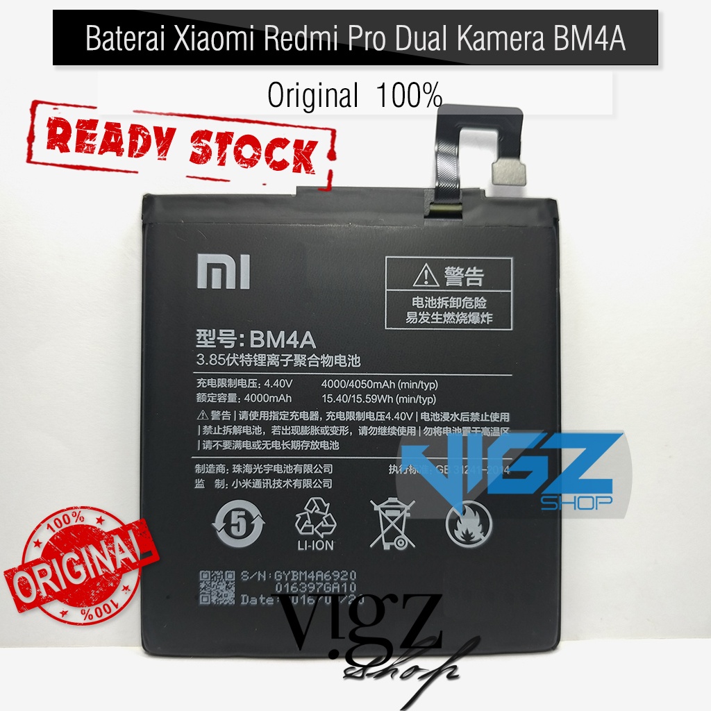 Baterai Xiaomi Redmi Pro Dual Camera BM4A BM 4A Original 100%