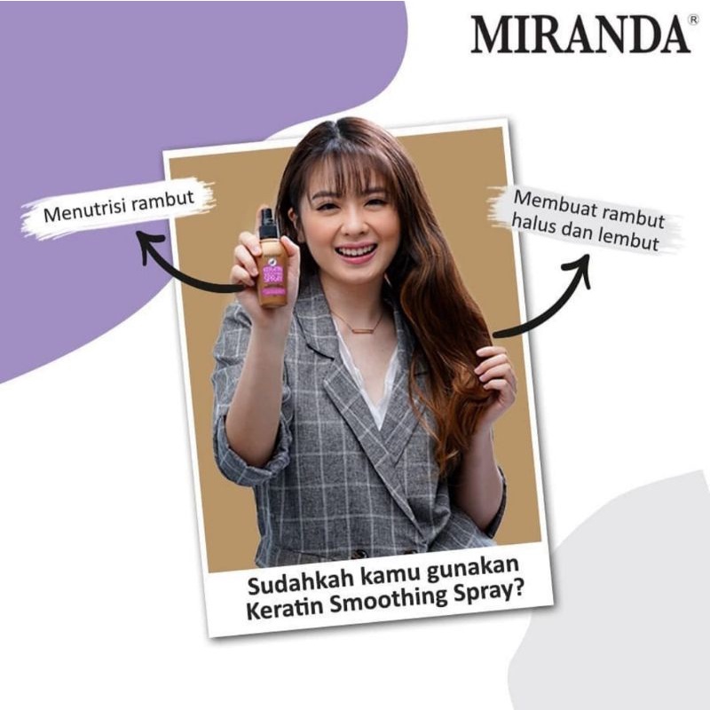 MIRANDA Keratin Smoothing Spray 50 mL | Serum Rambut