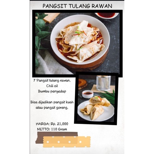 

Pangsit Tulang Rangu (Resseler Resmi Nyai Mercon)