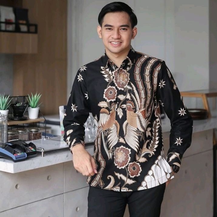 POKSAY Kemeja Batik Pria Anyar Reguler Modern Lengan Panjang Premium Batik Soloan L4pis