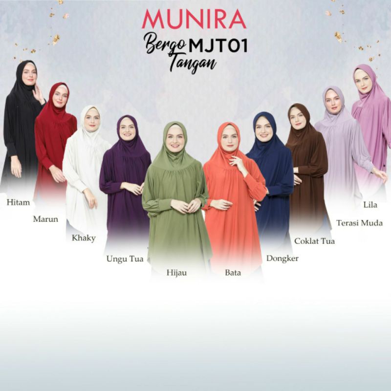 BERGO TANGAN JILBAB INSTAN LENGAN JILBAB TANGAN JERSEY MUNIRA MJT 01