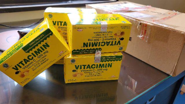 EXP 2022 VITACIMIN Vitamin C 500MG 500 MG isi 2 Tablet