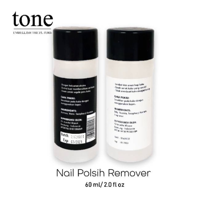 TONE nail remover acetone non gentle pembersih cat kuku penghapus kutek kuteks halal bpom murah termurah asli original pewarna tangan cantik