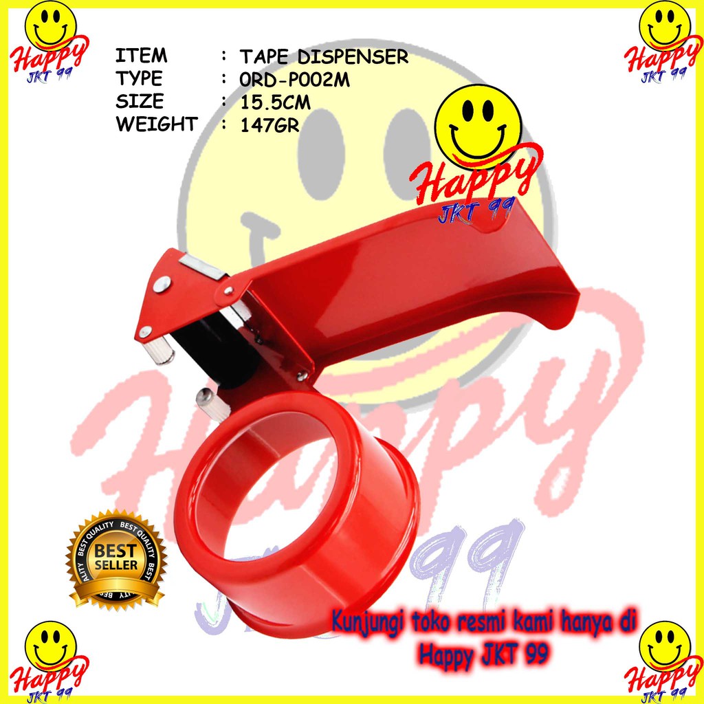 [ HAPPY JKT 99 ] TAPE DISPENSER ALAT PEMOTONG LAKBAN TEMPAT LAKBAN BAHAN BESI