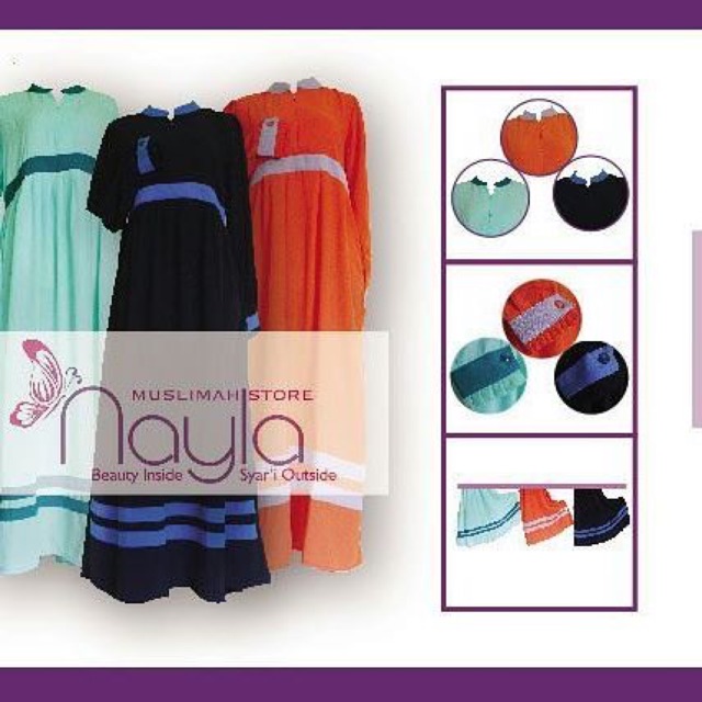 Gamis Nayla bahan wolfis