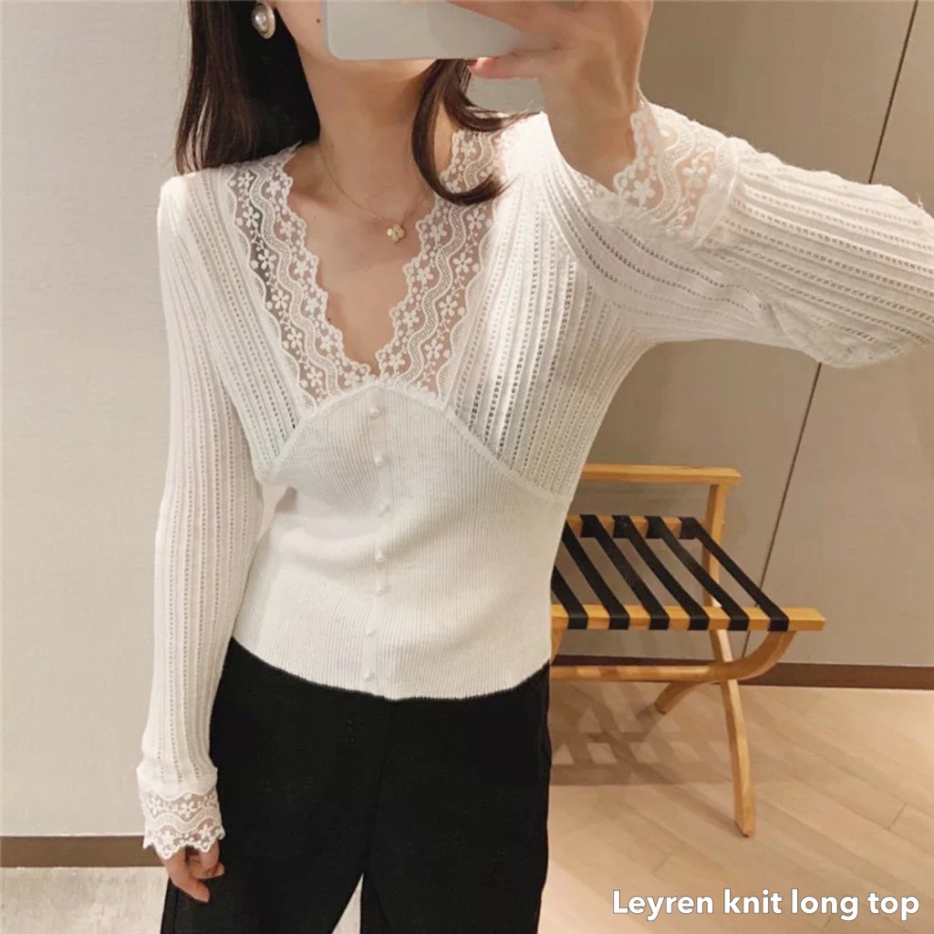 Leyren knit long top - Thejanclothes