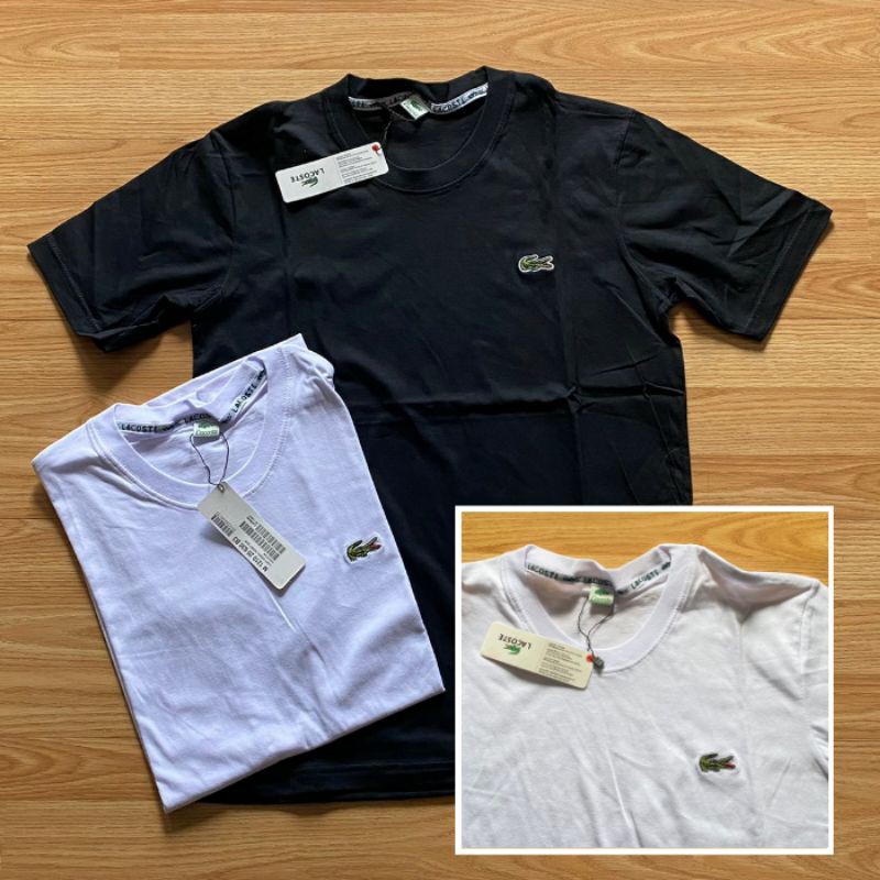 Kaos Lacoste (Bordir) Basic Logo Premium Branded T-shirt