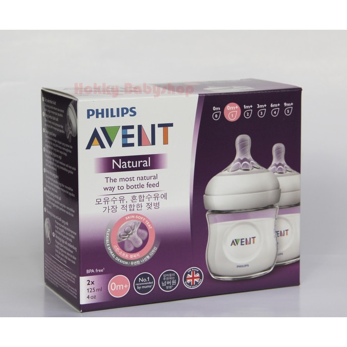 Philips Avent Botol Susu Natural 125ml (isi 2)