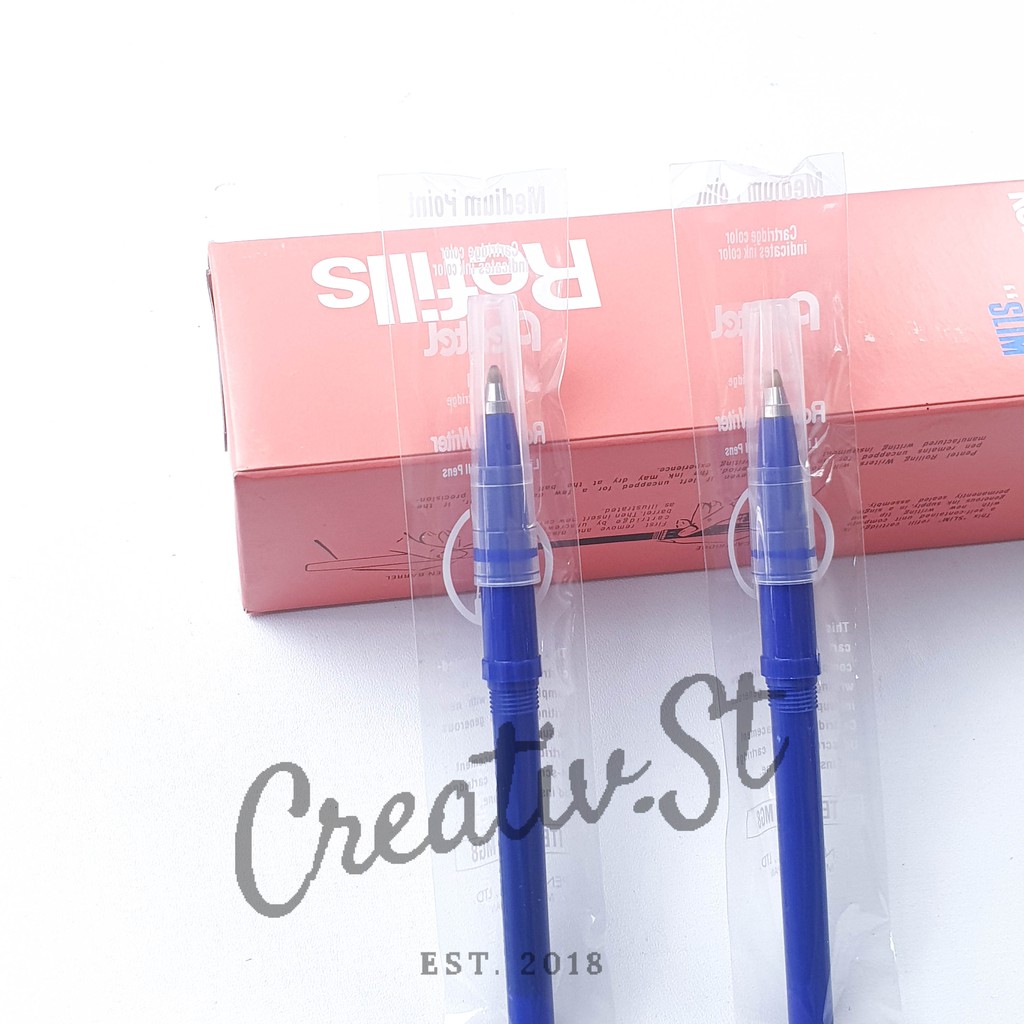 

mdn PENTEL Isi Bolpen Refill Mg8 Hitam Biru Pcs