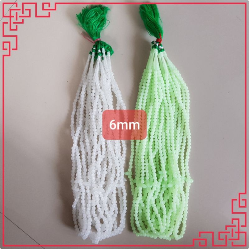 Tasbih 99 KECIL 6mm Terlihat Dalam Gelap Lusinan 12pcs ITL Grosir