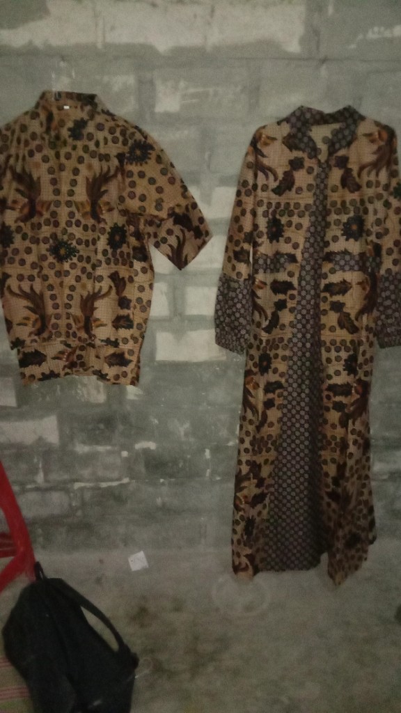Batik Couple Keluarga Gamis Busui Motif Prasasti Batik Keluarga Seragam
