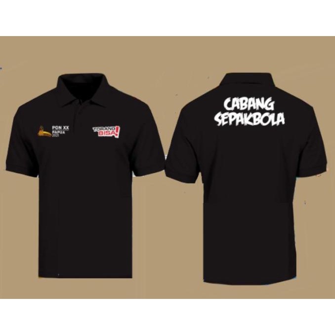 KAOS POLO BAJU KERAH DISTRO PON XX PAPUA 2021 SEPAK BOLA POLOS CUSTOM BEST SELLER