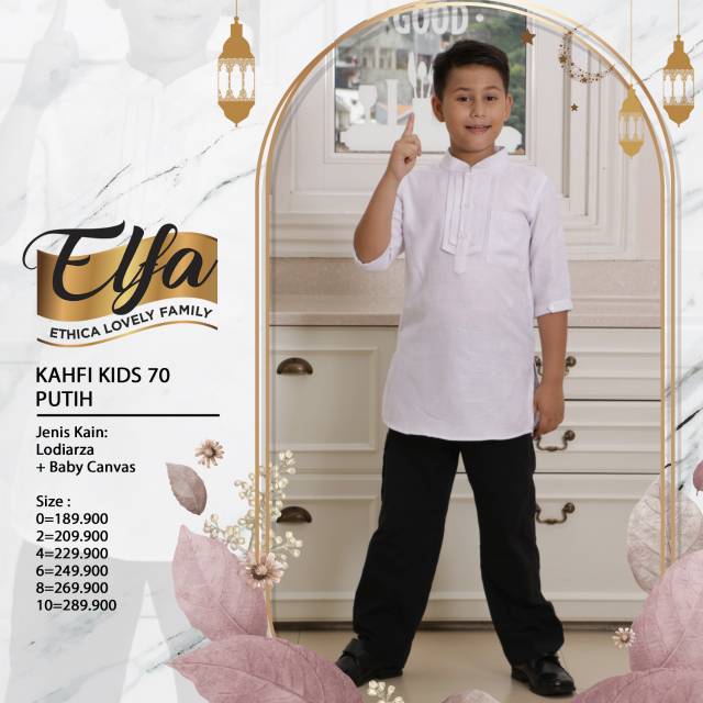 KAHFI KIDS 70 & KAGUMI KIDS 47 ( ELFA 119 PUTIH)