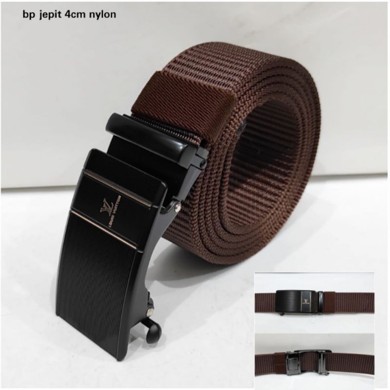 Ikat Pinggang LV Nylon Belt LV Gesper Impor