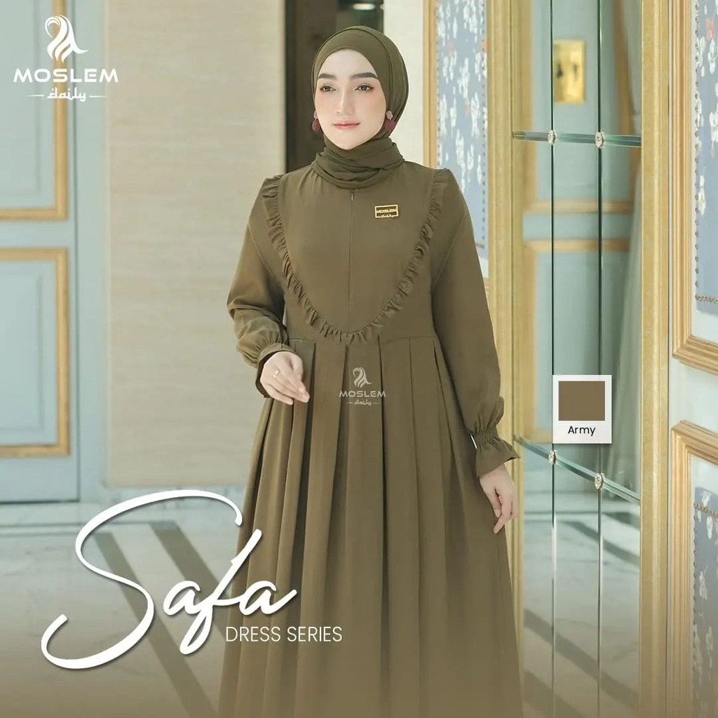 Terlaris Lunara Maxy / Gamis Muslim Dropknit Susun Grosir Seragam Pengajian Keren