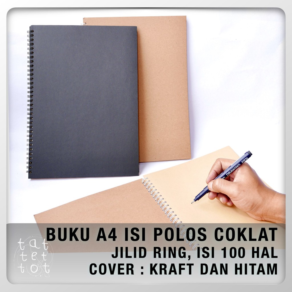 

BUKU SPIRAL A4 ISI COKLAT NOTEBOOK AESTHETIC COVER HITAM KRAFT