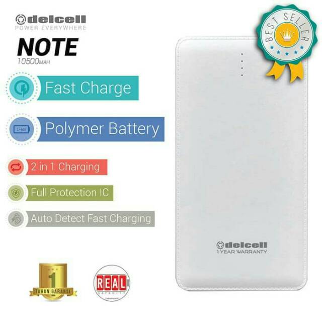 POWER BANK DELCELL NOTE POWERBANK ORIGINAL DELCELL NOTE 10500 mAh