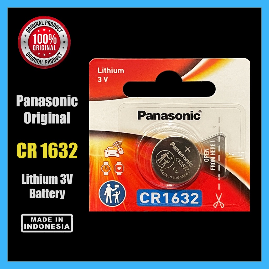 Panasonic Ori CR 1632 Battery Batre Kancing Baterai Batere Original Asli Lithium 3V Remote CR1632