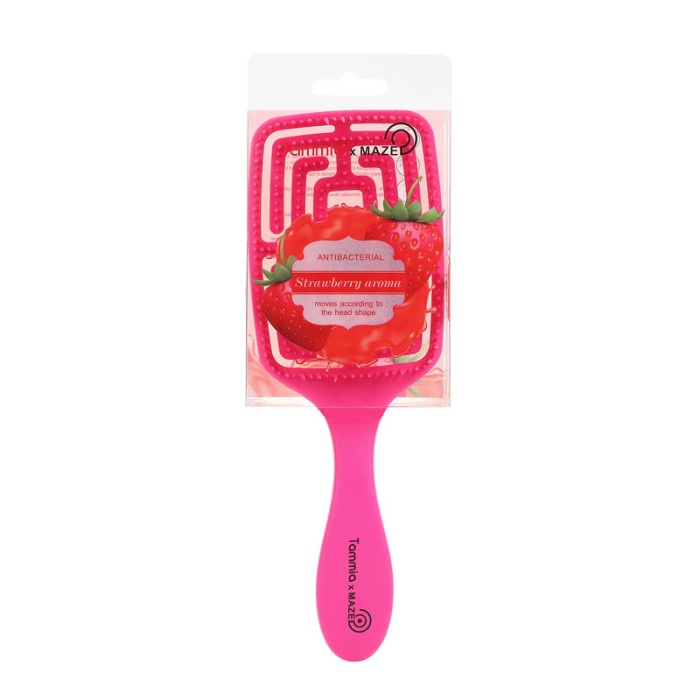 TammiaxMaze WFB-006 L Antibacterial Wonder Flex Detangling Hair Brush - STRAWBERRY-PINK ANANDA_KOSMETIK