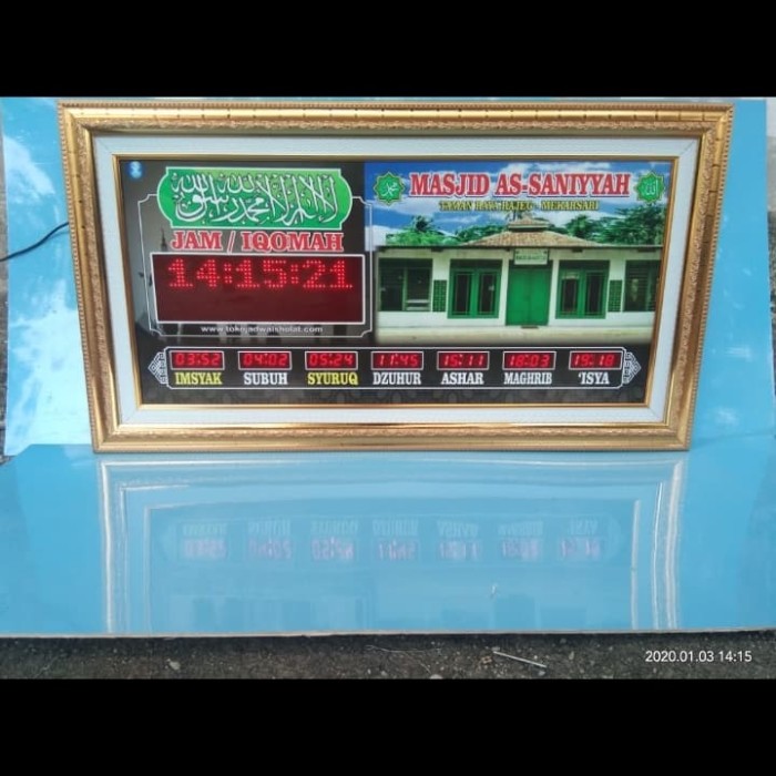 Jam Digital Masjid Sholat ( 100x40cm ) - Jam Dinding Masjid
