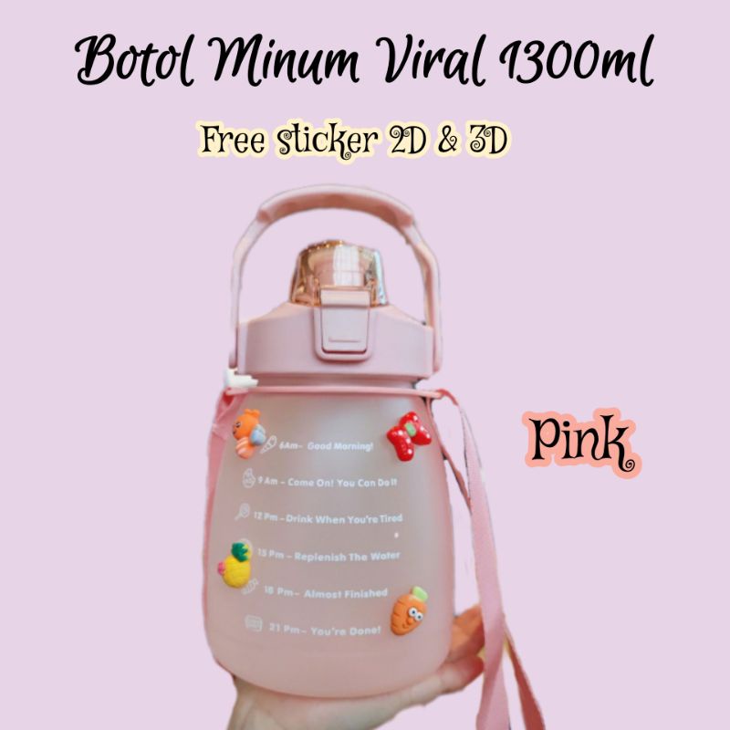 BOTOL AIR MINUM 1,3 LITER-BOTOL MINUM VIRAL KOREA