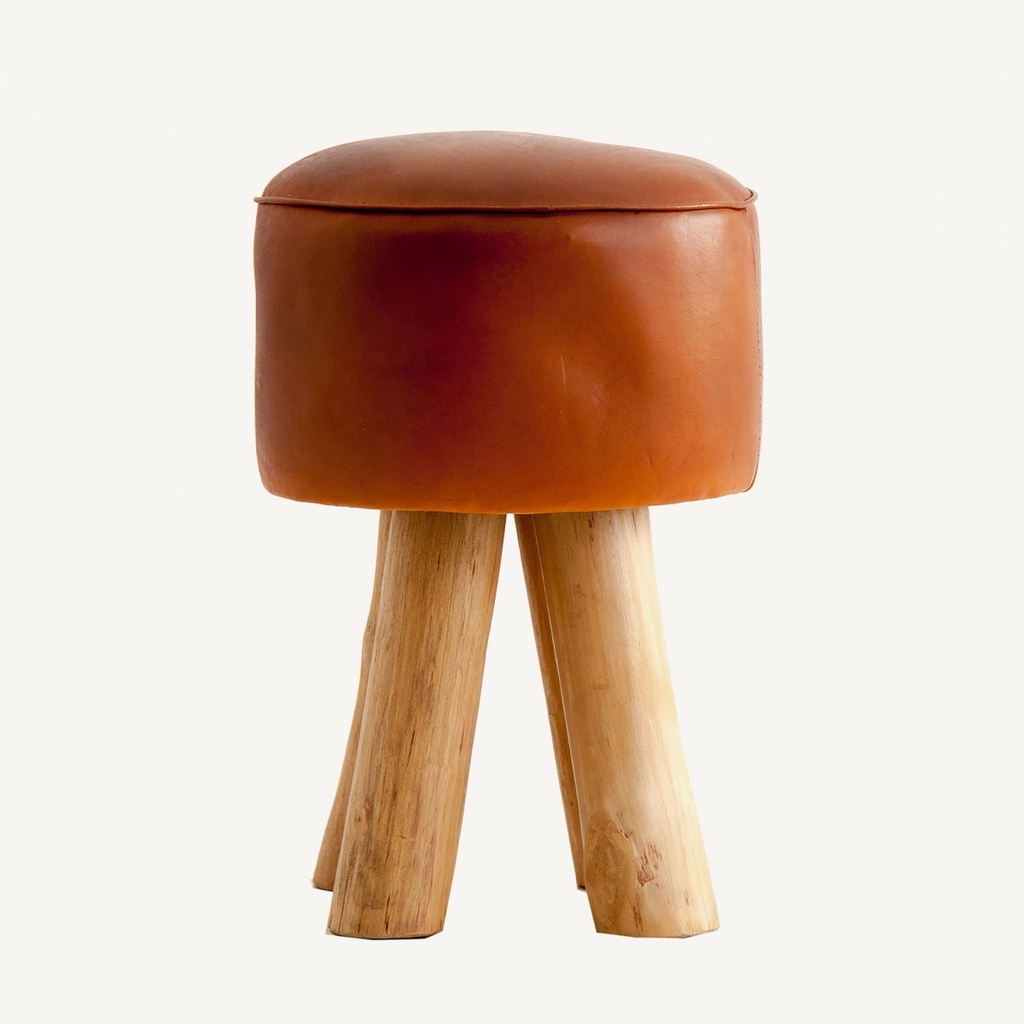 STOOL CHAIR BEALEA 100% KULIT SAPI / STOOL / STOOL BULAT / SOFFA STOOL / STOOL JAMUR / BANGKU KECIL 