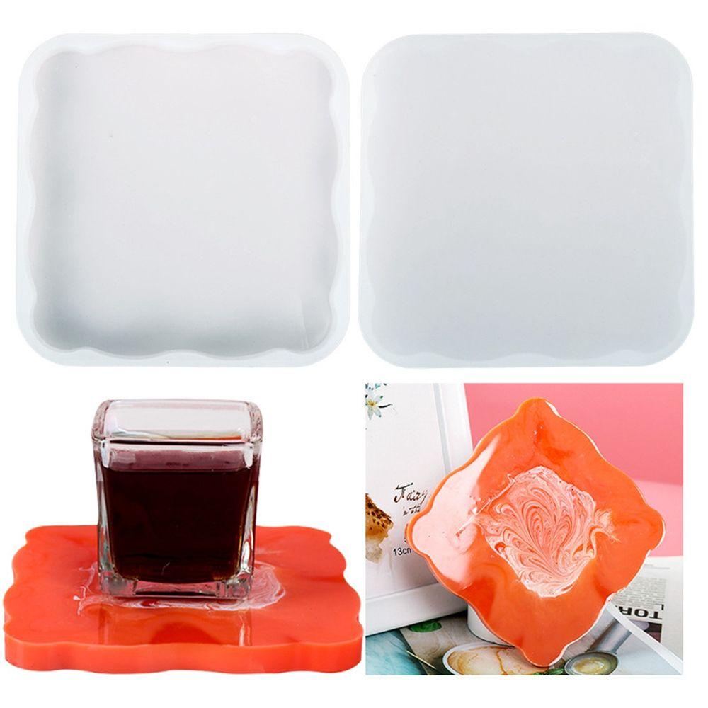 [Elegan] Coaster Cetakan DIY Untuk Epoxy Resin UV Resin Persegi Cetakan Silikon