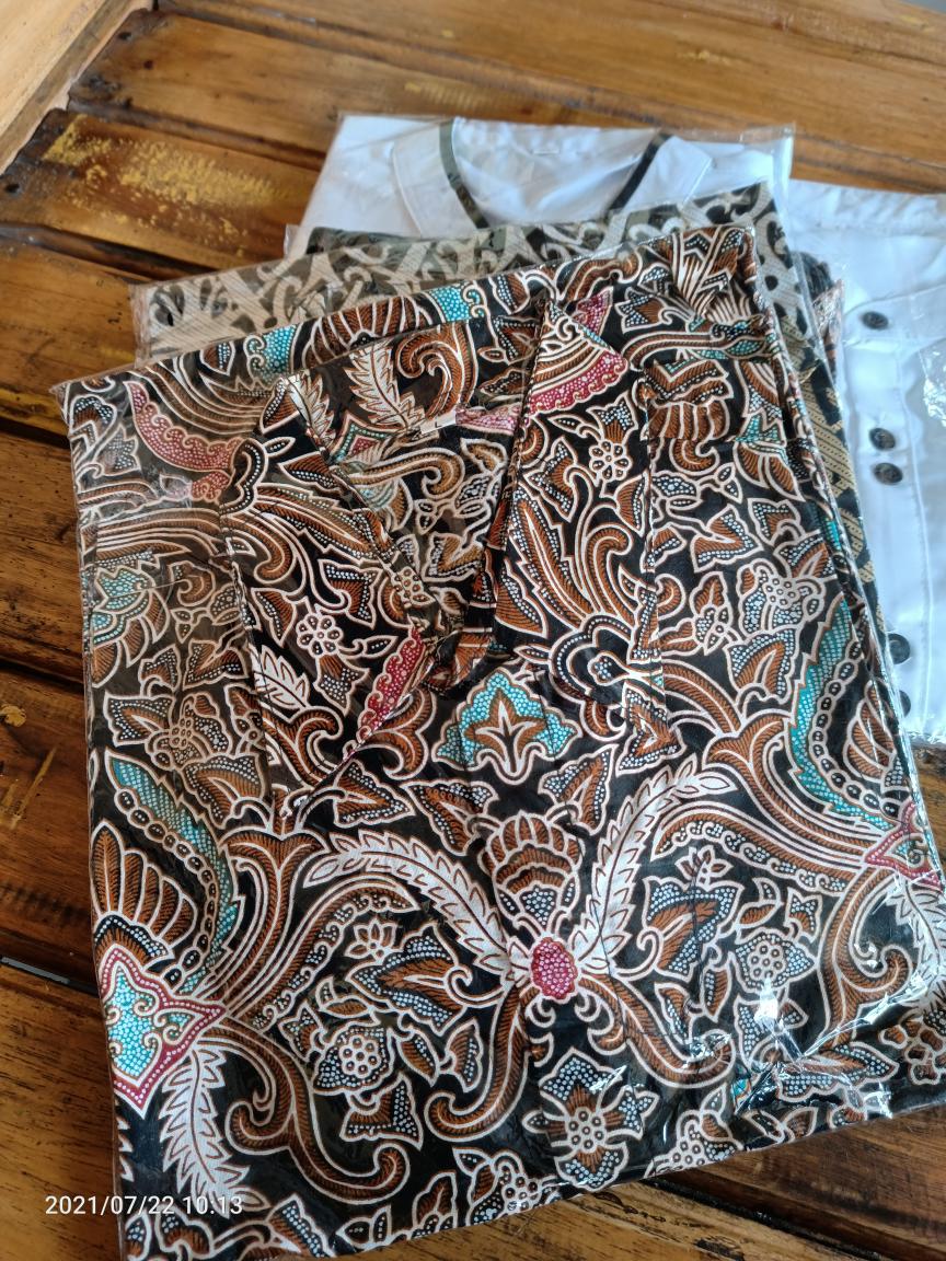 Kemeja Batik Pria Ppbtk07 Modern Lengan Pendek Casual Modis Trendy Masa Kini M L Xl Asli Pekalongan