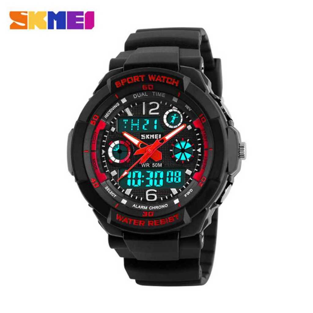 [READY STOK] SkMEI Jam Tangan Anak - AD1060 Warna Merah Kuning Original Berkualitas NAIM FACTORY