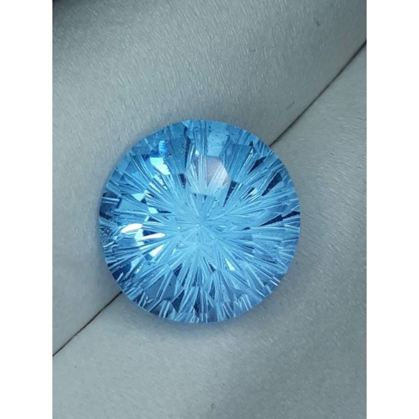 NATURAL PERMATA BLUE TOPAZ SWISS TOP LUSTER HQ + SERTIFIKAT LAB