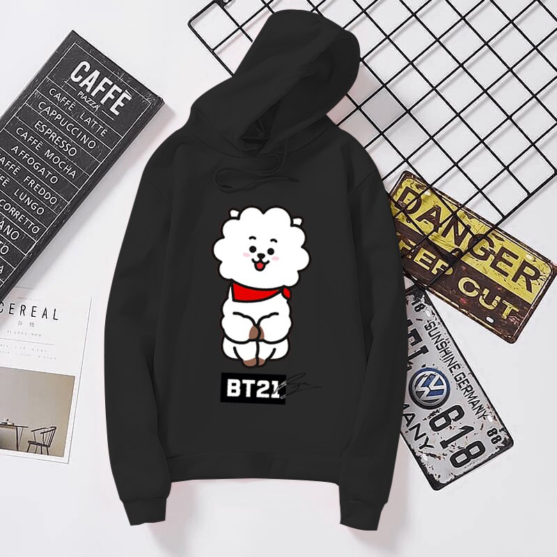 Sweater Hoodie Wanita Kartun R J Size M Fit To L-3