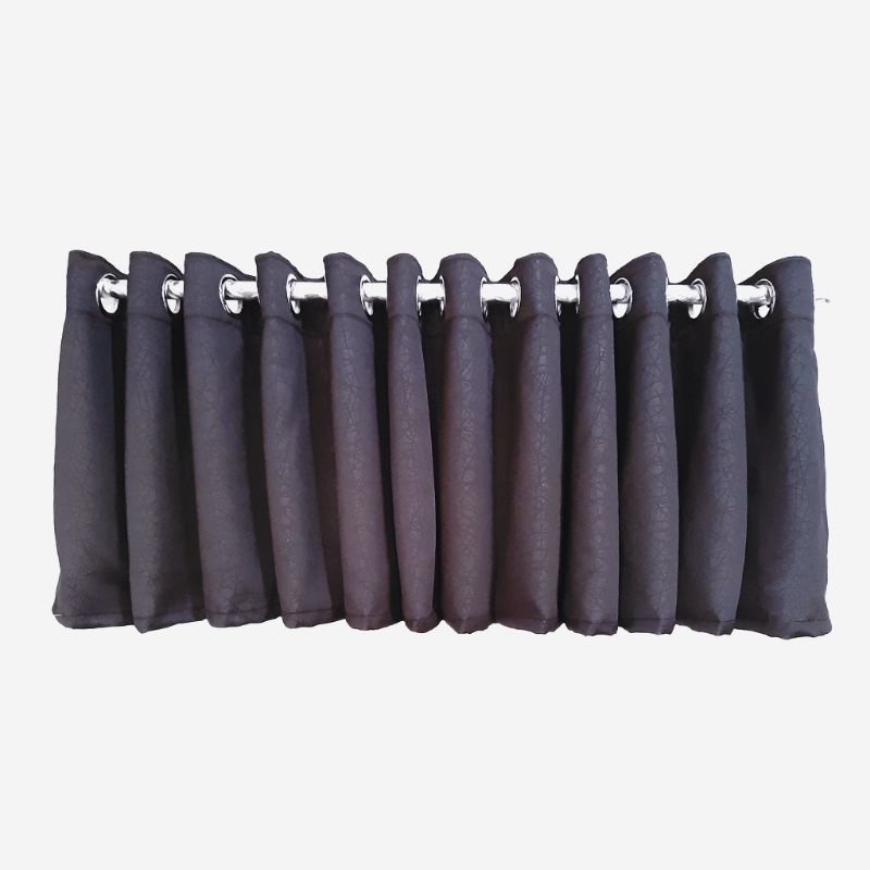 Gorden poni atas pintu kain Blackout Polos Hordeng tebal