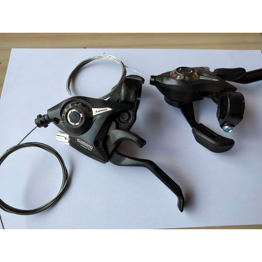 Sepasang Handle Shifter 3x7 Speed Pemindah Operan Gigi Sepeda Selaris Store