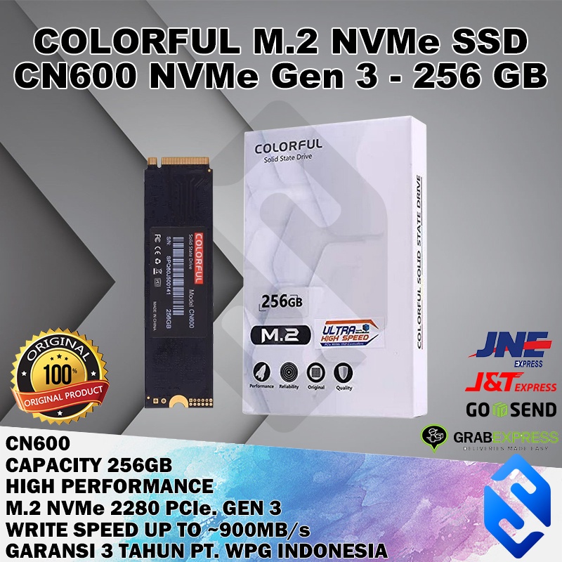 COLORFUL CN600 256GB SSD M.2 NVMe PCIE 3.0 256GB MURAH