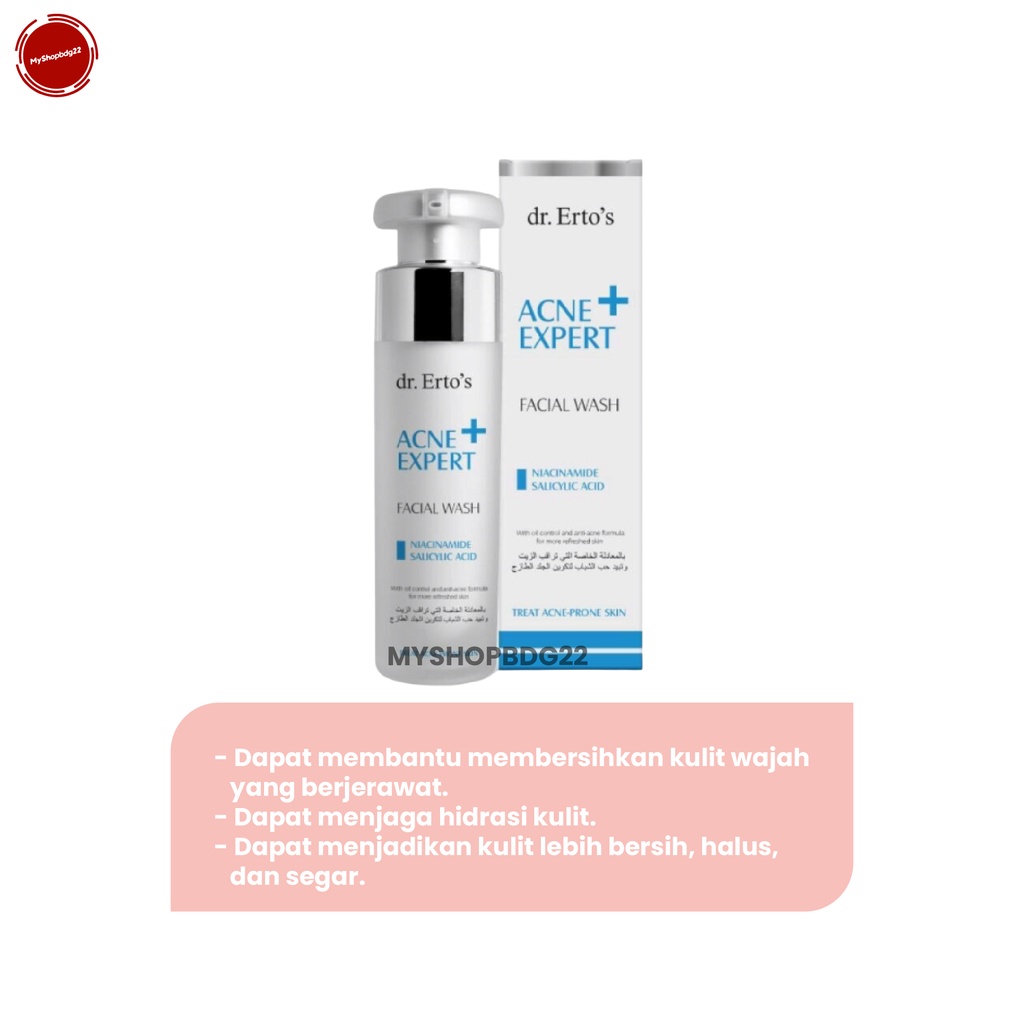 Dr Ertos Acne Expert Facial Wash Sabun Cuci Muka Perawatan Kulit Wajah Berjerawat By Myshopbdg22