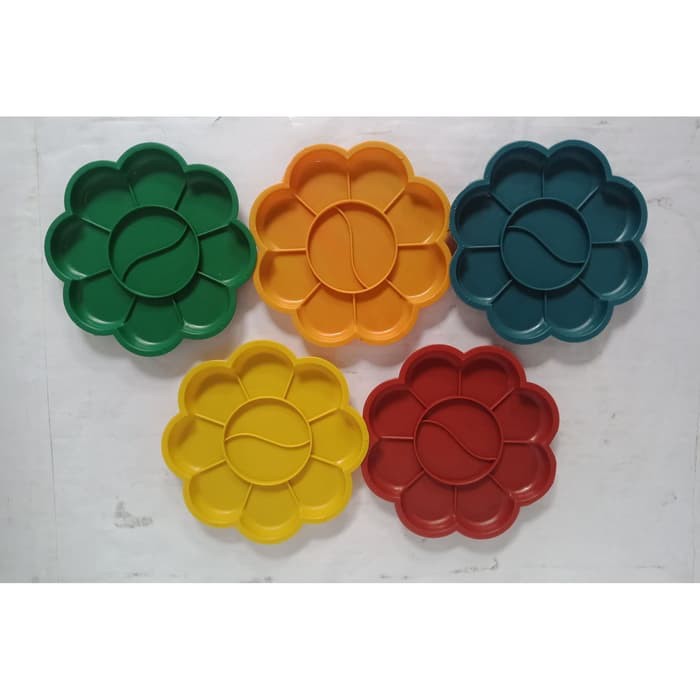Piring Cat Air/Palet Lukis bulat / palet cat lukis