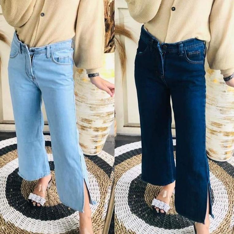 KULOT JEANS PREMIUM BELAH SAMPING // EONNI KULOT JEANS –BCR.21Jl22w