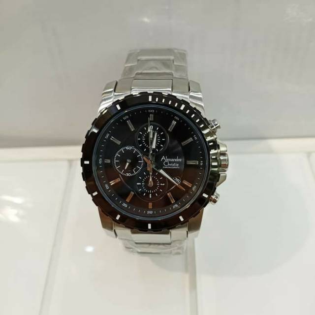 Jam tangan pria Alexandre Christie 6141mc silver