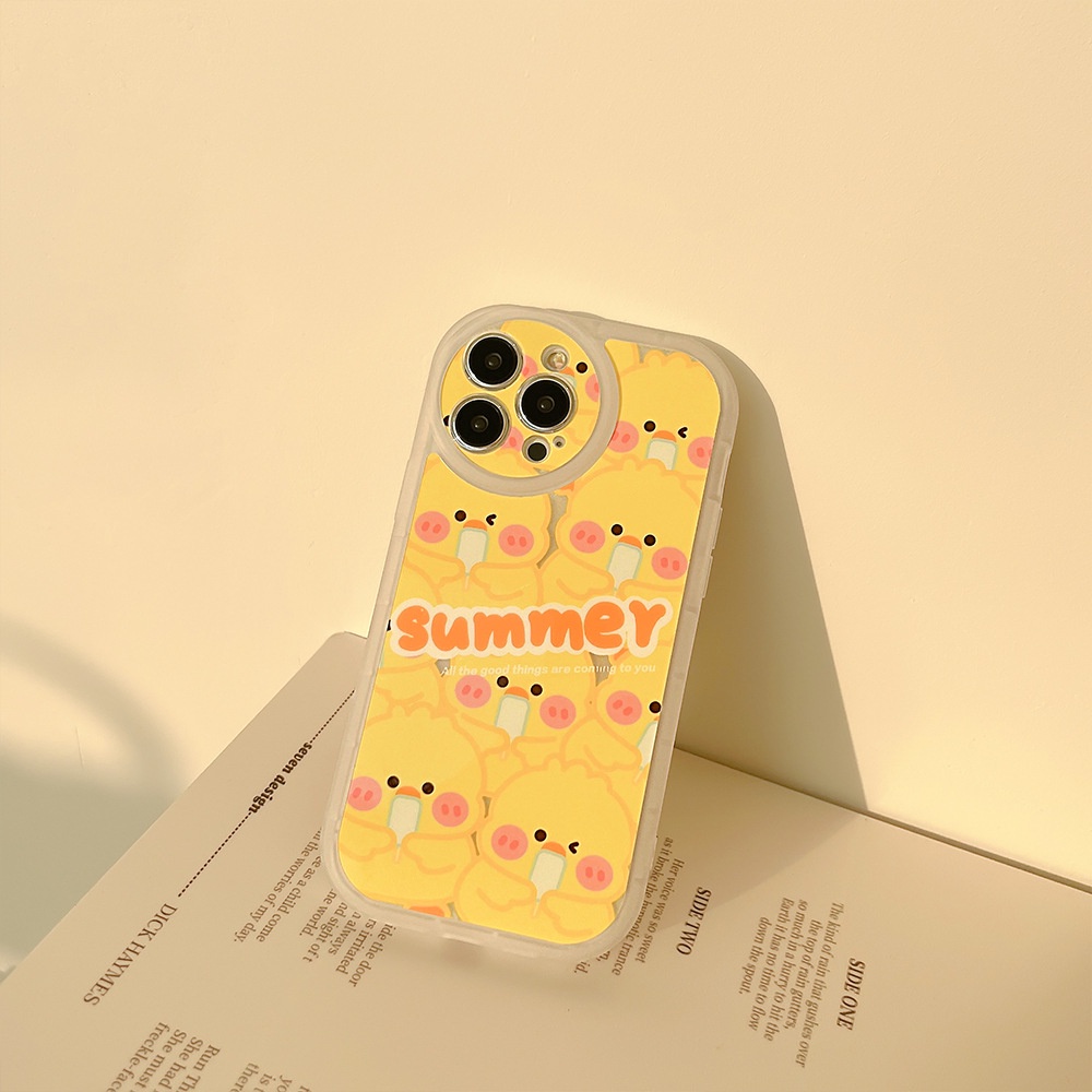 Case Pelindung Motif Bebek Kuning Bahan TPU Untuk iPhone 11 13pro 13prm 12 7Plus xs 8Plus XR 7 8 XR 11pro xs Max 12Pro Max