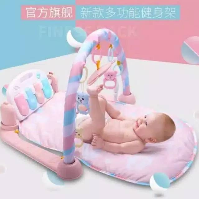 Piano gym rack - baby play matt alas tidur bayi musik - playmat piano musik musical